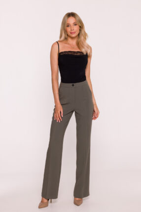 Spodnie garniturowe MILA - khaki