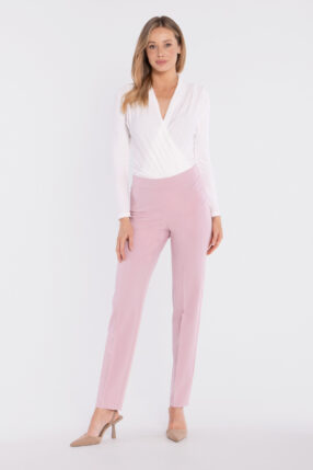 Spodnie cygaretki CAMILLE z kieszeniami - liliowe