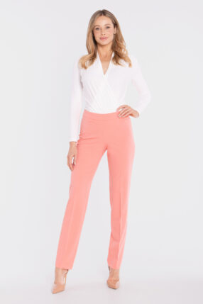 Spodnie cygaretki CAMILLE z kieszeniami - łososiowe