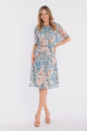 Sukienka ROSALIE o długości midi z wiązaniem - model 4